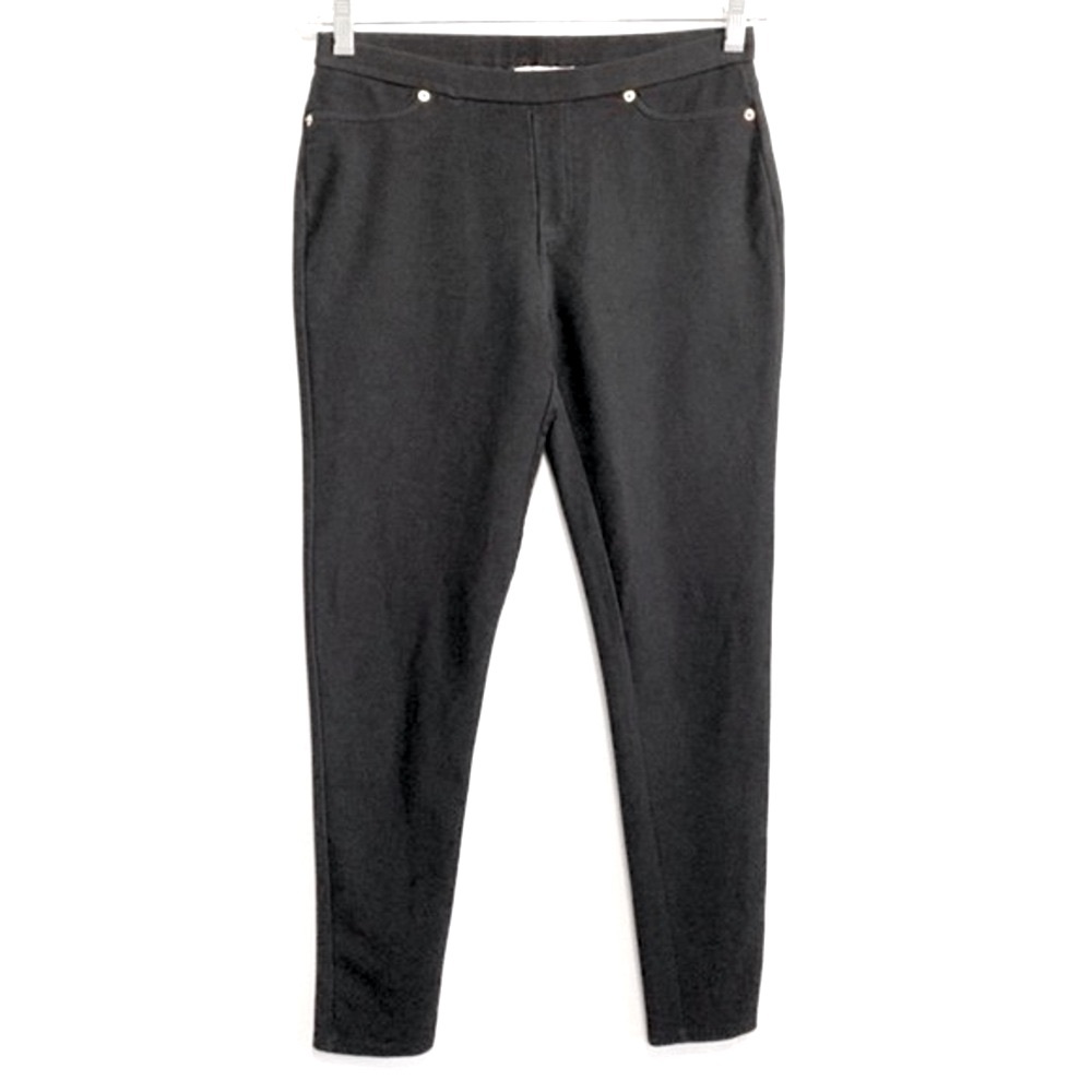 MICHAEL Michael Kors Stretch Knit Twill Pull-On Black Leggings